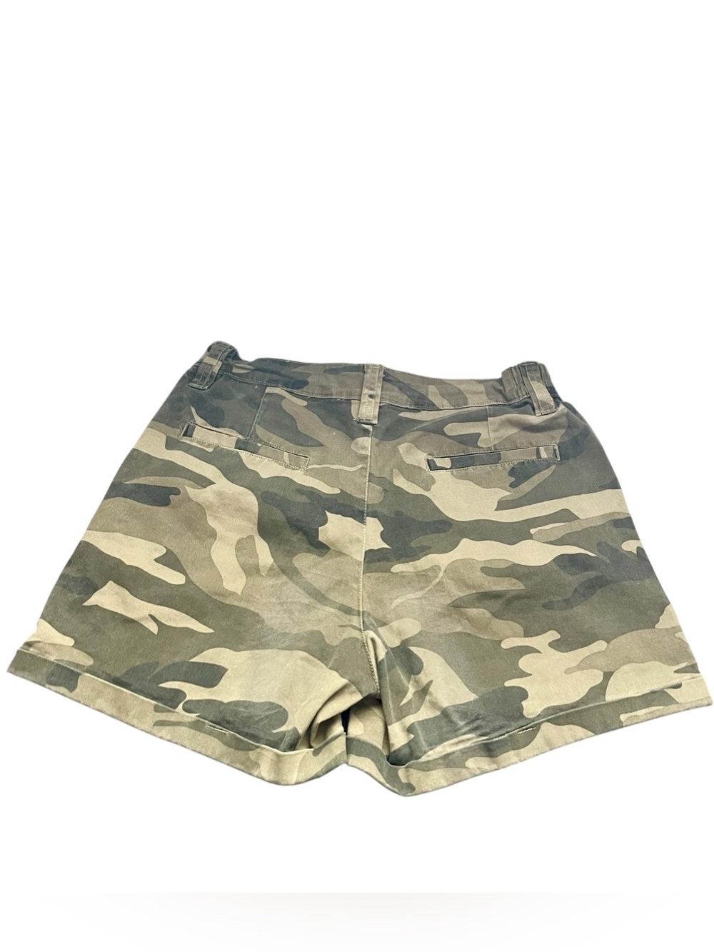 Ochenta Women’s Camo Cargo Shorts - Olive Green - Picture 2 of 6